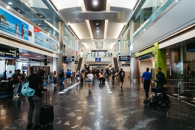 Family at airport