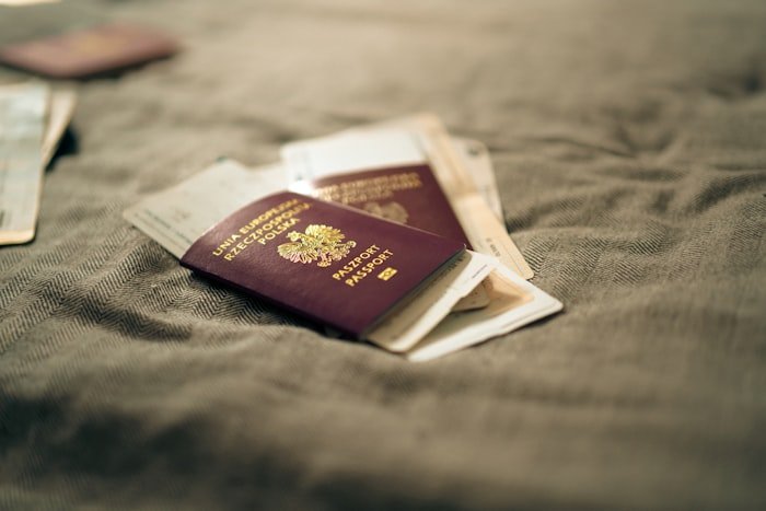 Approved visa and passport
